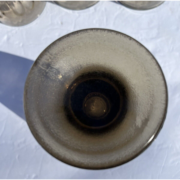 Vintage Anchor Hockings? Refreshment  5 Piece Set Smoky Dark Brown Rare - Picture 10 of 11